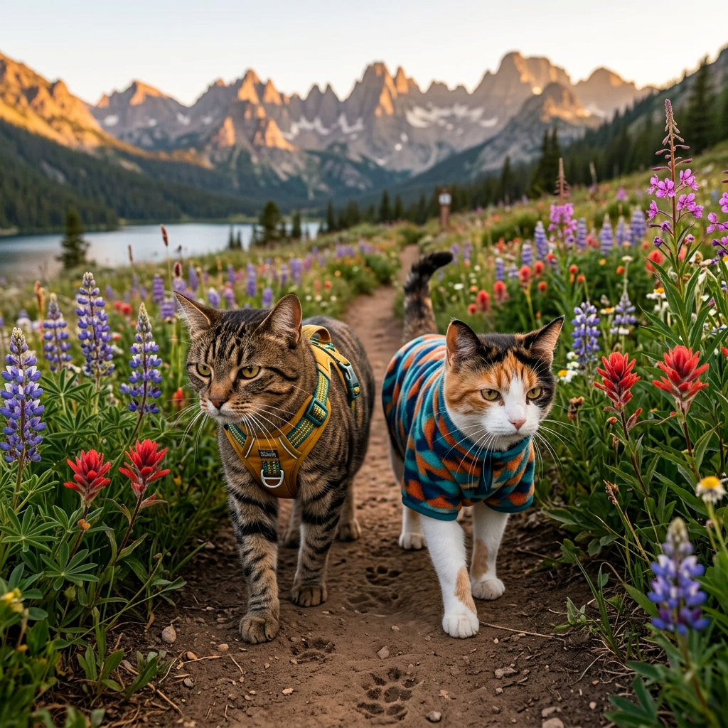 Better Shedder fleece jacket on adventure cats